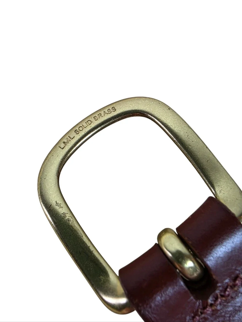 Leather Man Limited Nautical Flag Ribbon Brass Buckle Belt Yacht Club Maritime